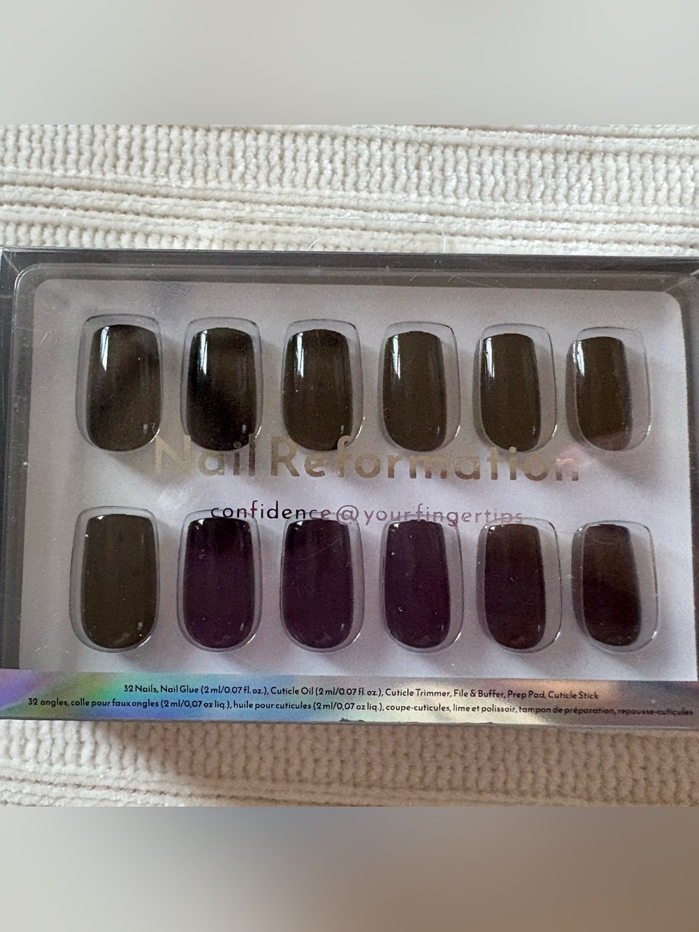 New Nail Reformation Black Coffin Press-On Nail Set